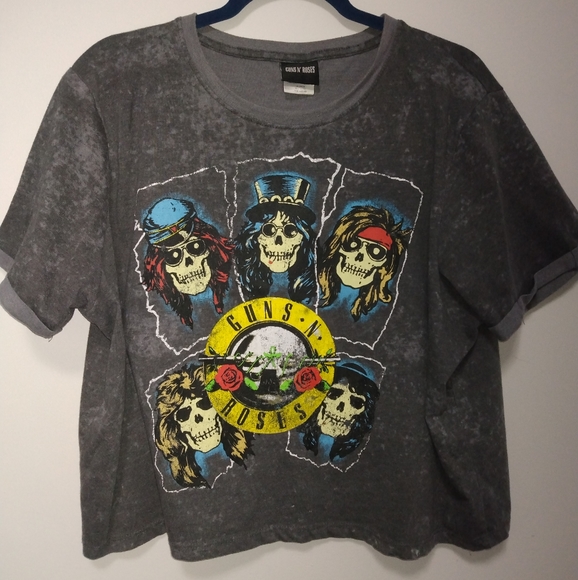 Gun's And Rose's cropped baggy T-shirt - Picture 1 of 2